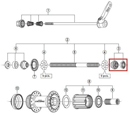 Shimano Konus HR Rechts Deore + Disc Incl. Verschraubung Ab 2010 Y-3SW98020 3 Shimano Konus HR Rechts Deore + Disc Incl. Verschraubung Ab 2010 Y-3SW98020