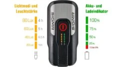Sigma Aura-80 Mit Akku Für USB-Ladegerät 16 Sigma Aura-80 Mit Akku Für USB-Ladegerät -Shimano Store Sigma Frontleuchte Batterieleuchte LED Akku Aura 80 Lux USB 17800 4016224178001 070 28037c