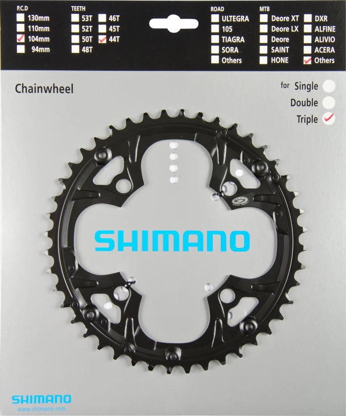 Shimano Deore 2000 4-Arm 44 Zähne N-Type IG Stahl Schwarz Für Schutzring Y-1EA98030 3 Shimano Deore 2000 4-Arm 44 Zähne N-Type IG Stahl Schwarz Für Schutzring Y-1EA98030